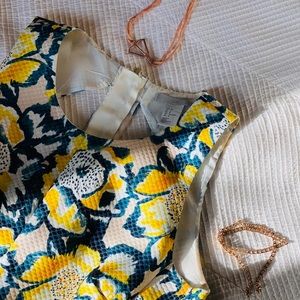 H&M Yellow Floral Patterned Spring Dress